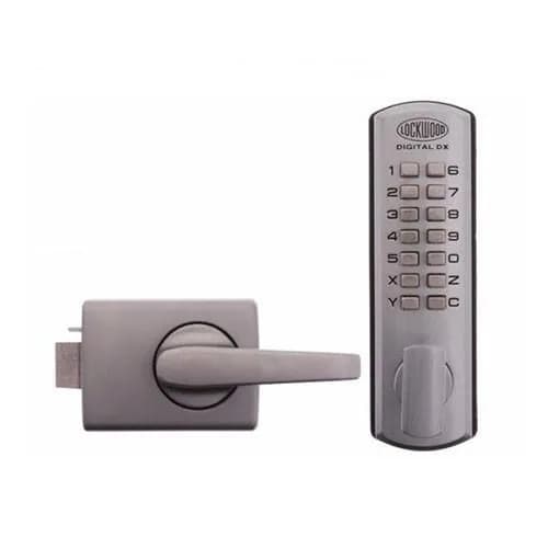 Code Gate Lock - Satin Steel